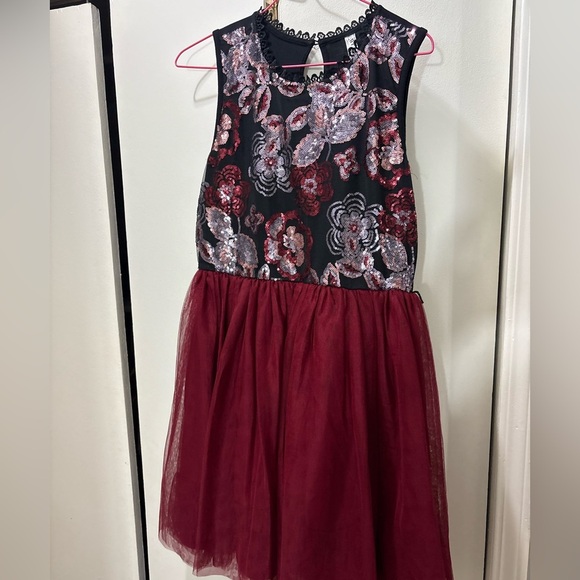 Knitworks Other - Floral Embroidered Dress with Tulle Skirt​